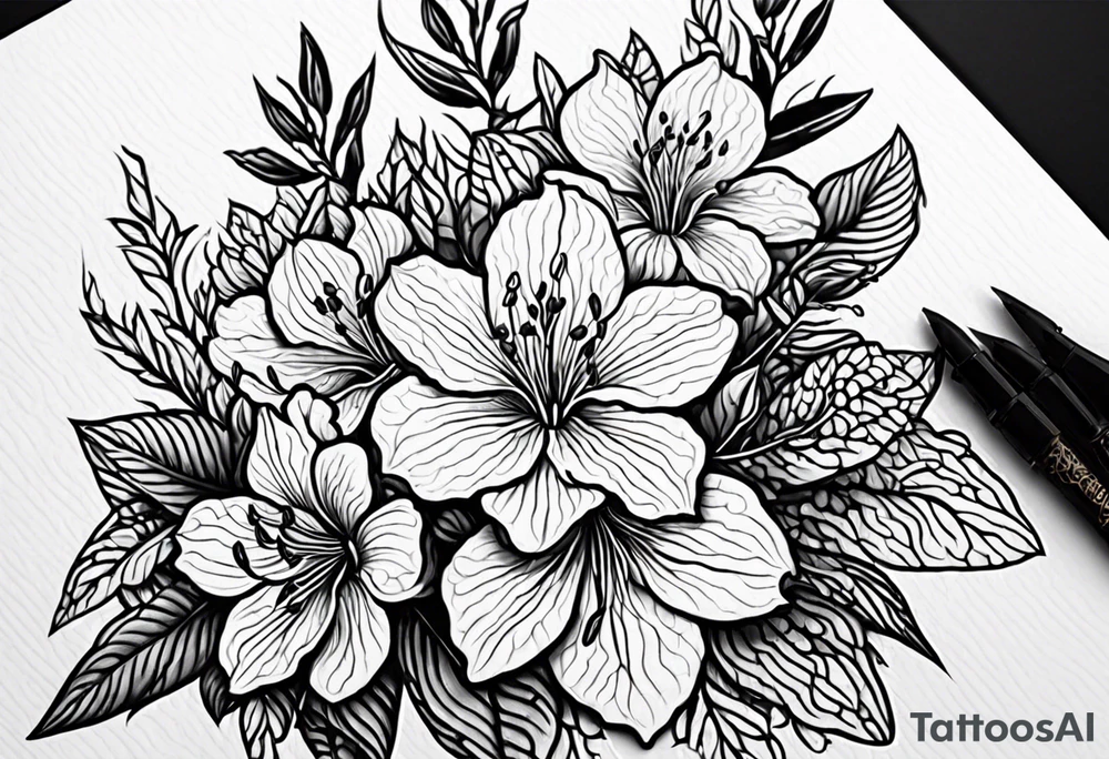 solo azalea tattoo idea