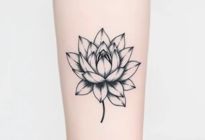 A vibrant white water lily tattoo idea