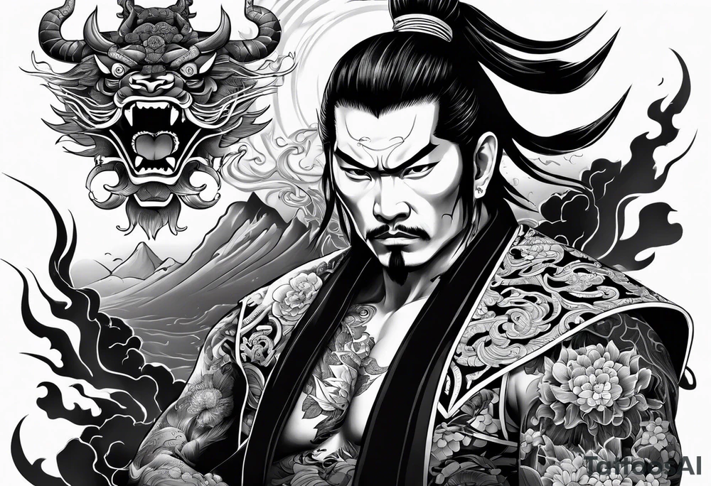 yakuza tattoo oni tattoo idea
