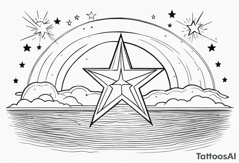 A star in the sky tattoo idea