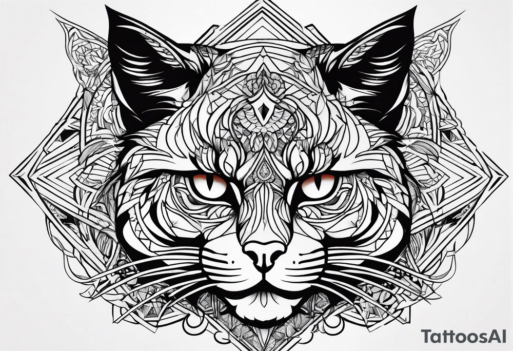 Siames cat angry tattoo idea