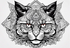 Siames cat angry tattoo idea