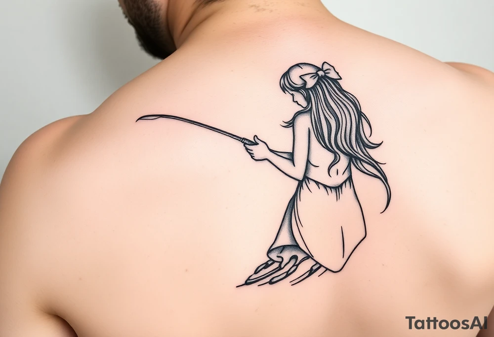 Guy and girl fishing tattoo idea