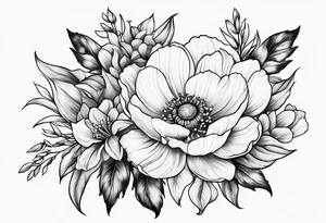 April birth flowers tattoo idea