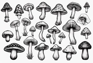 Magic mushroom tattoo idea