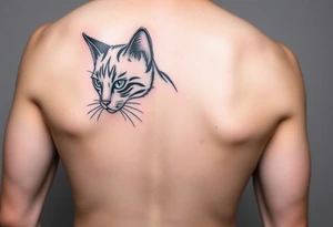 black cat tattoo idea
