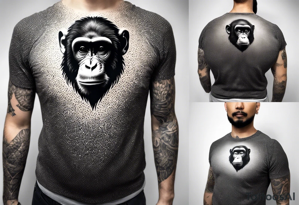 aggressive monkey on torso tattoo tattoo idea