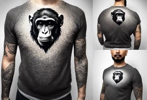 aggressive monkey on torso tattoo tattoo idea