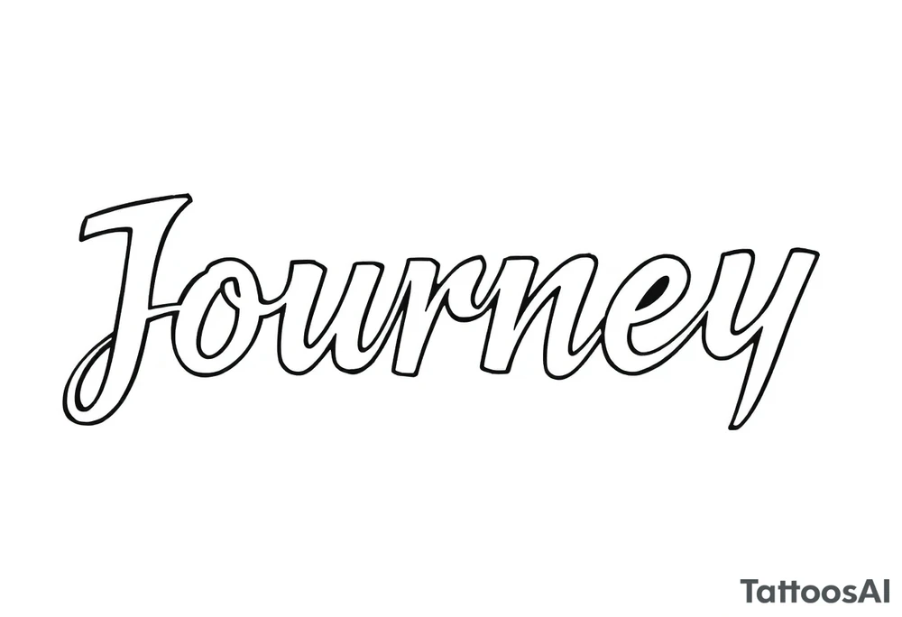 Journey script tattoo idea