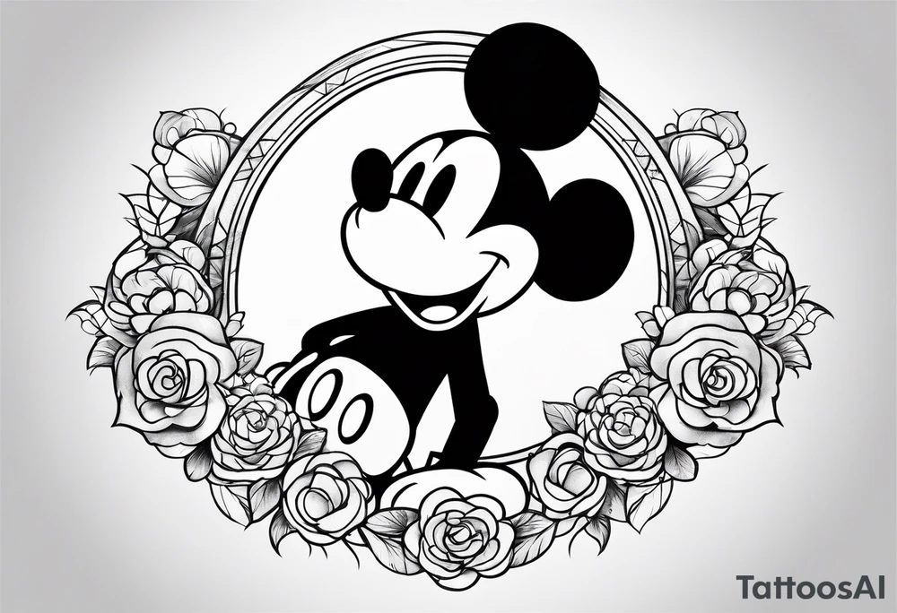 mickey mouse tattoo idea