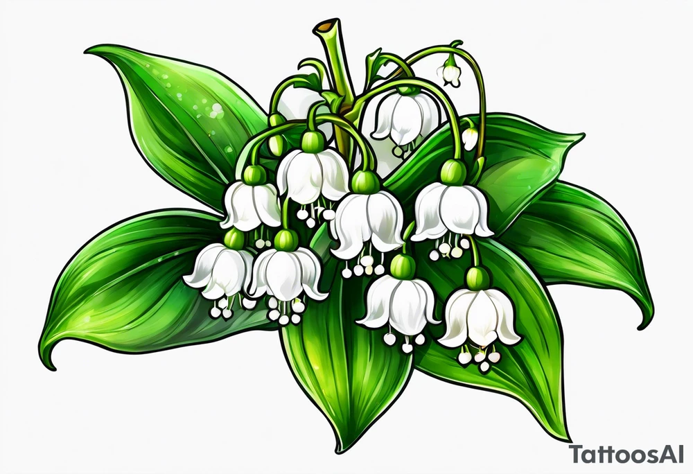 Lily of the valley as ghost tattoo idea