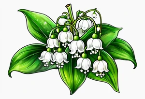Lily of the valley as ghost tattoo idea