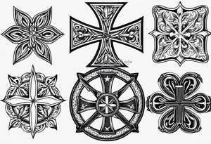 Simple Maltese cross tattoo idea