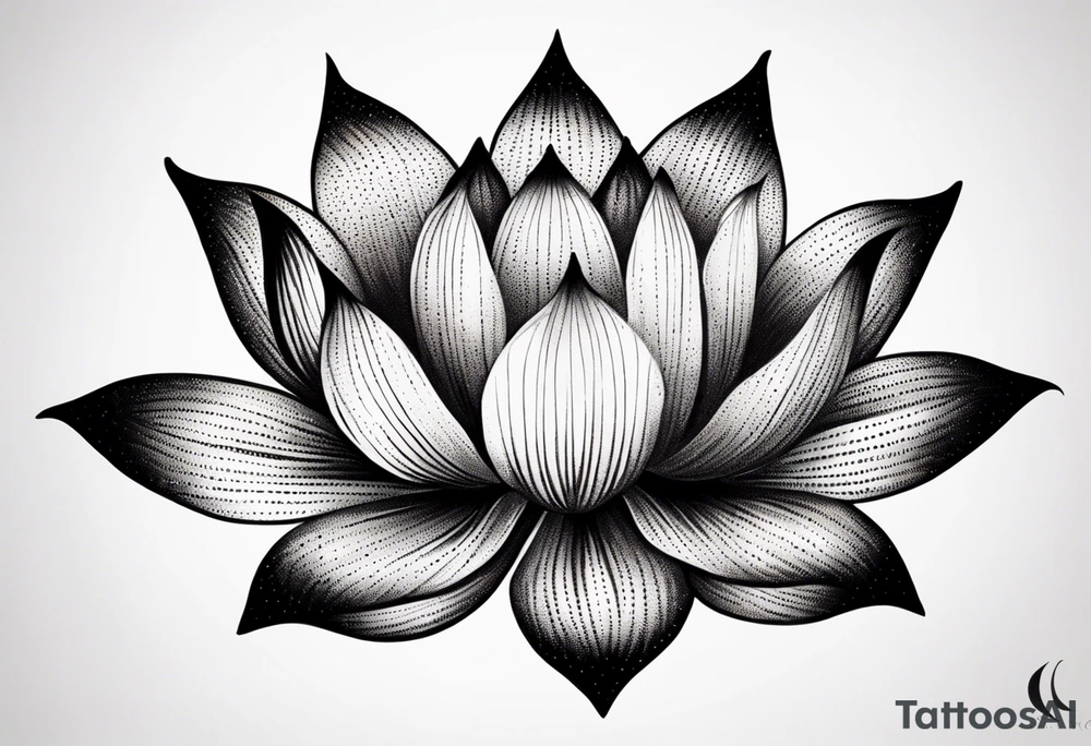 simple lotus
 flower tattoo idea