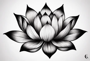 simple lotus
 flower tattoo idea