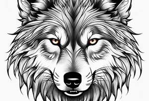 wolf angry tattoo idea