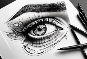 Open eye tattoo idea