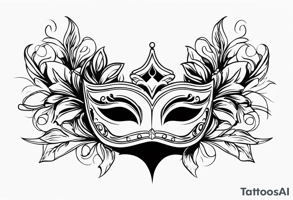 masquerade ball tattoo idea