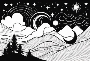 Night symbol tattoo idea