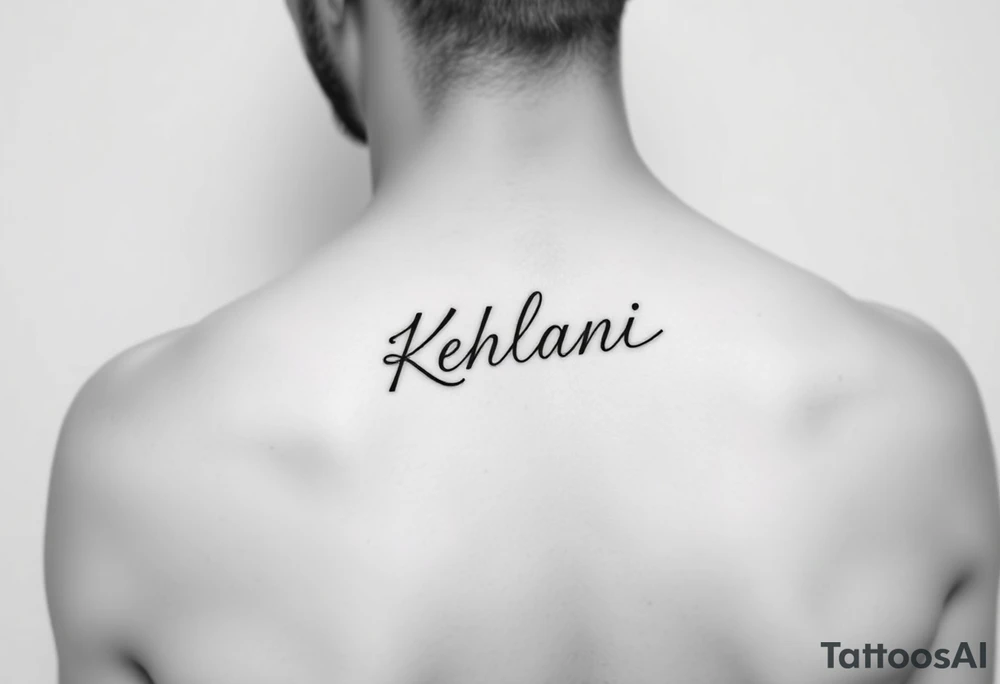 kehlani in cursive tattoo idea