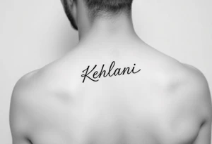 kehlani in cursive tattoo idea