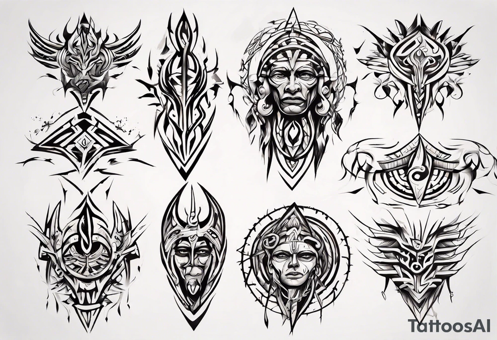 tribal lines tattoo idea