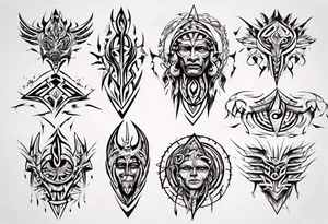 tribal lines tattoo idea