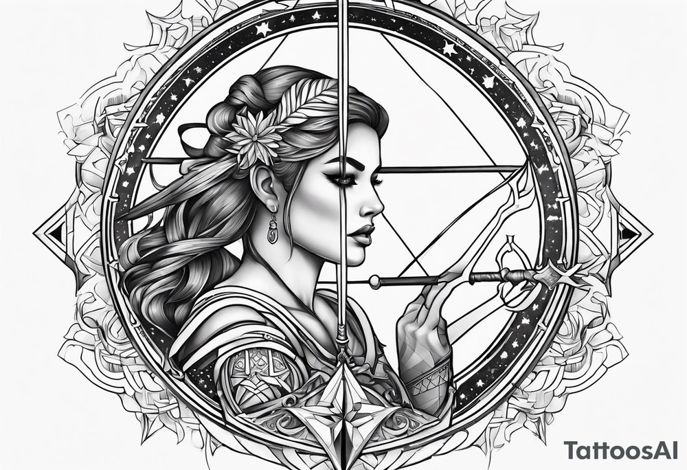 sagittarius, faith, strong tattoo idea