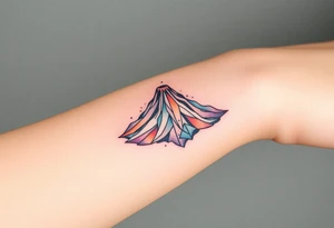 Geometric Volcano incorporating Capricornicus constellation tattoo idea