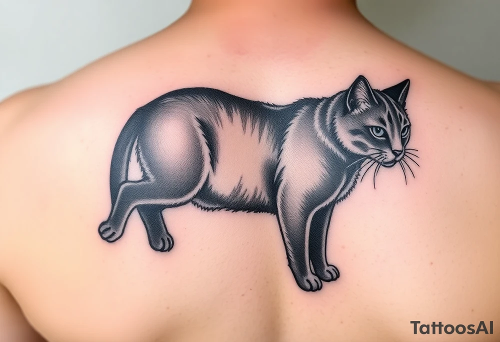 black cat tattoo idea