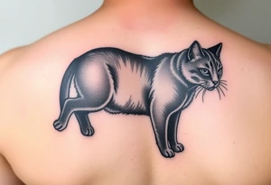 black cat tattoo idea