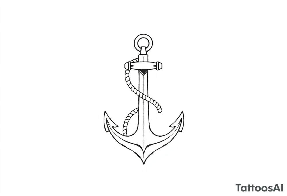 anchor with rope tattoo idea