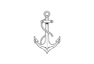 anchor with rope tattoo idea