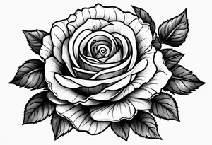 Rose on a mountain tattoo idea