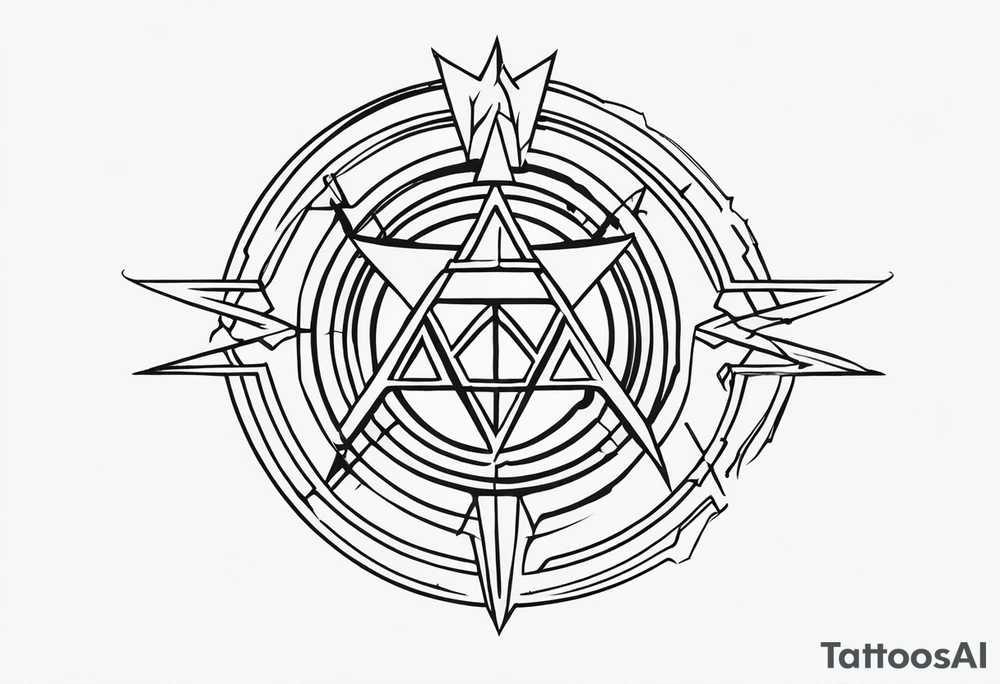 Cyber sigilism tattoo idea