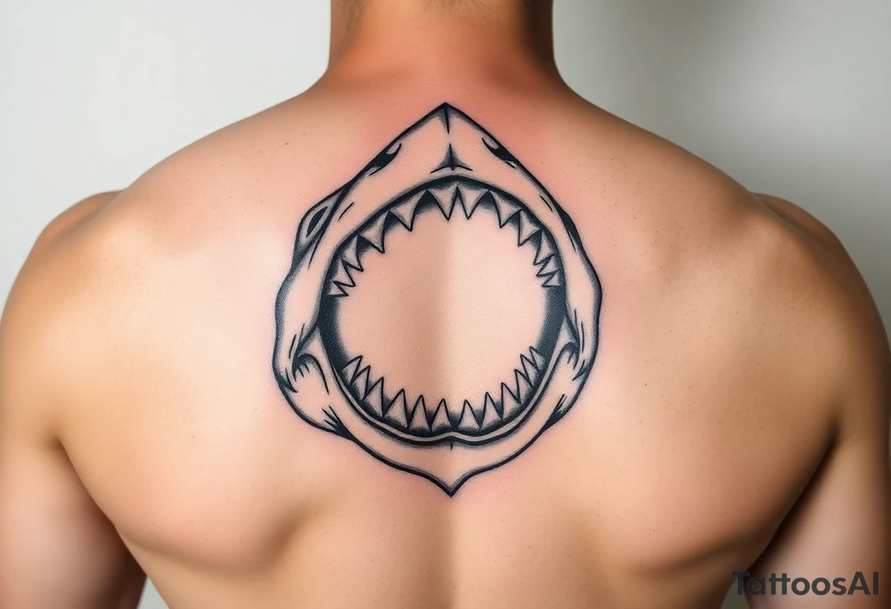 shark jaw tattoo idea