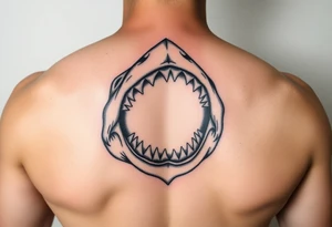 shark jaw tattoo idea