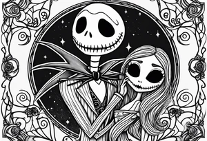 Nightmare before Christmas jack and sally tattoo idea