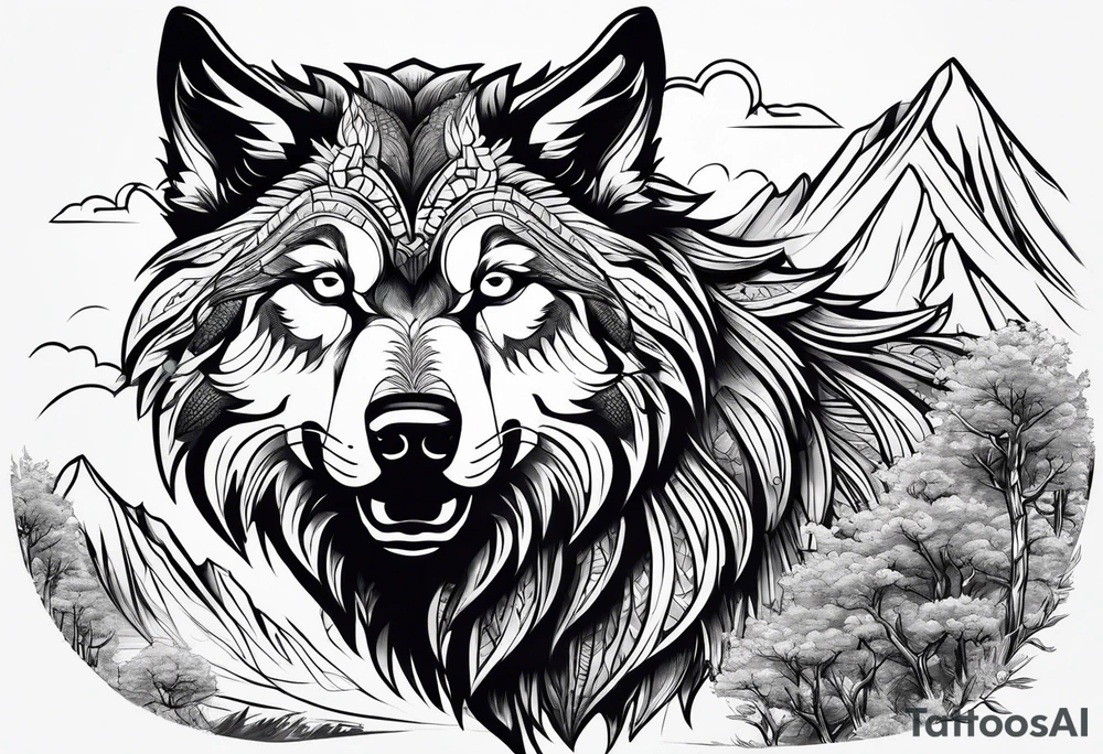Wolves在山上 tattoo idea