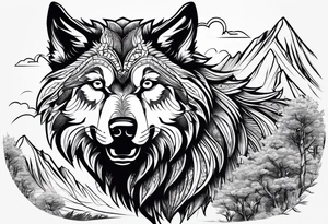 Wolves在山上 tattoo idea