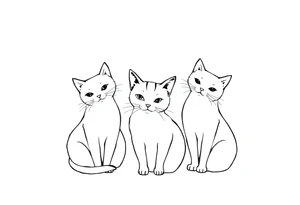 three cats tattoo idea