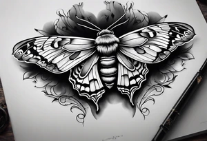Death head moth hand tattoo tattoo idea
