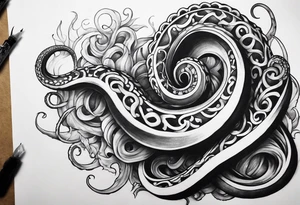 choking tentacle tattoo idea