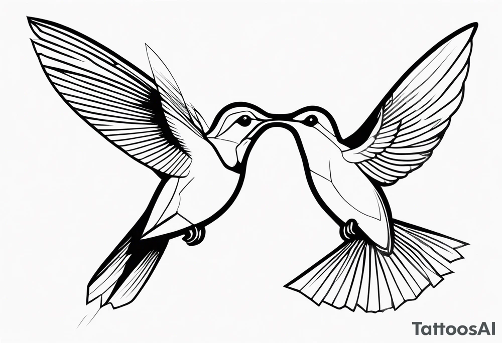 Hummingbird in flight tattoo idea
