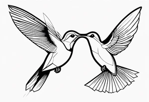 Hummingbird in flight tattoo idea