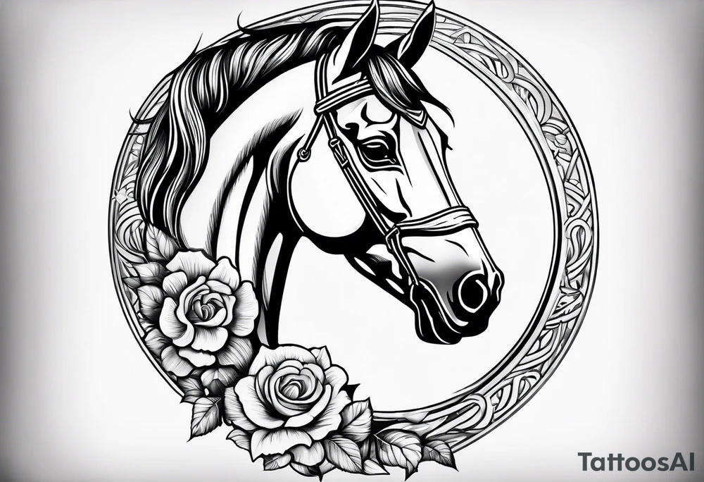 horse shoe tattoo idea