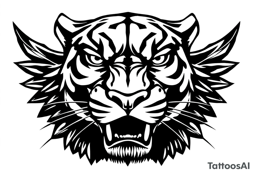 Black Panther head tattoo idea