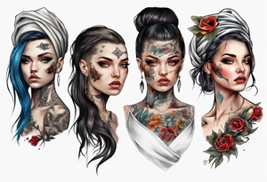 a girl from kavkaz tattoo idea