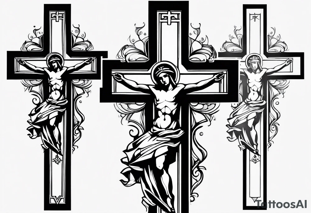 Traditional Crucifix tattoo idea