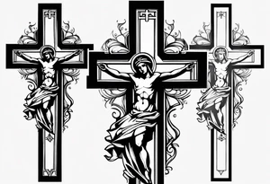 Traditional Crucifix tattoo idea